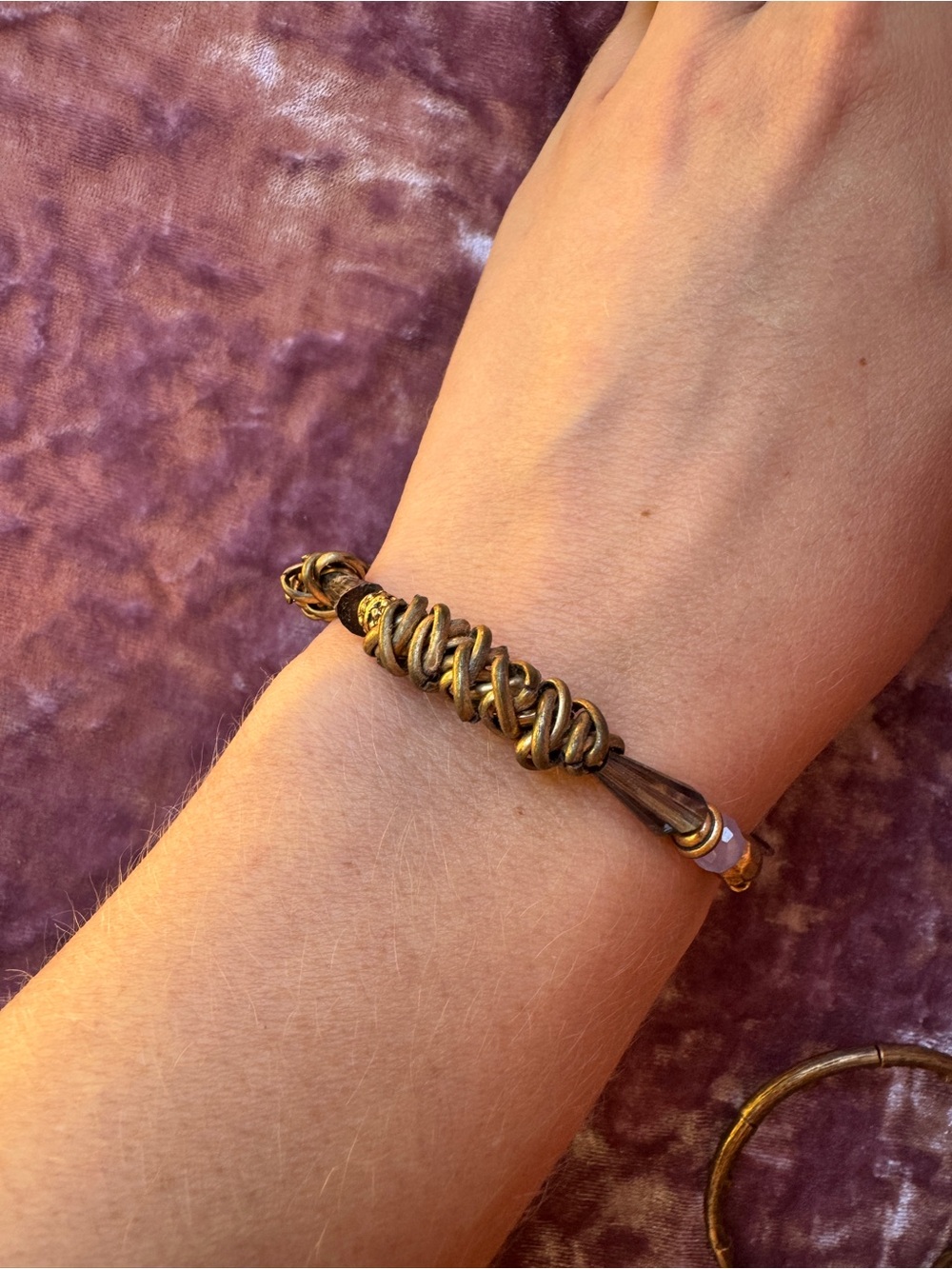 Alex and Ani Gold-Tone Expandable Bangle Bracelet in Antique Gold